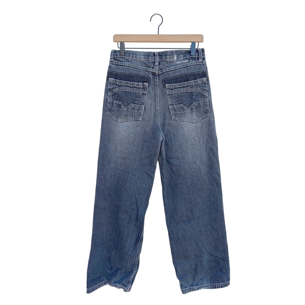 FUBU Jeans, Black Denim, Baggy Black Baggy Jeans,‎ Vintage, Size Youth 18